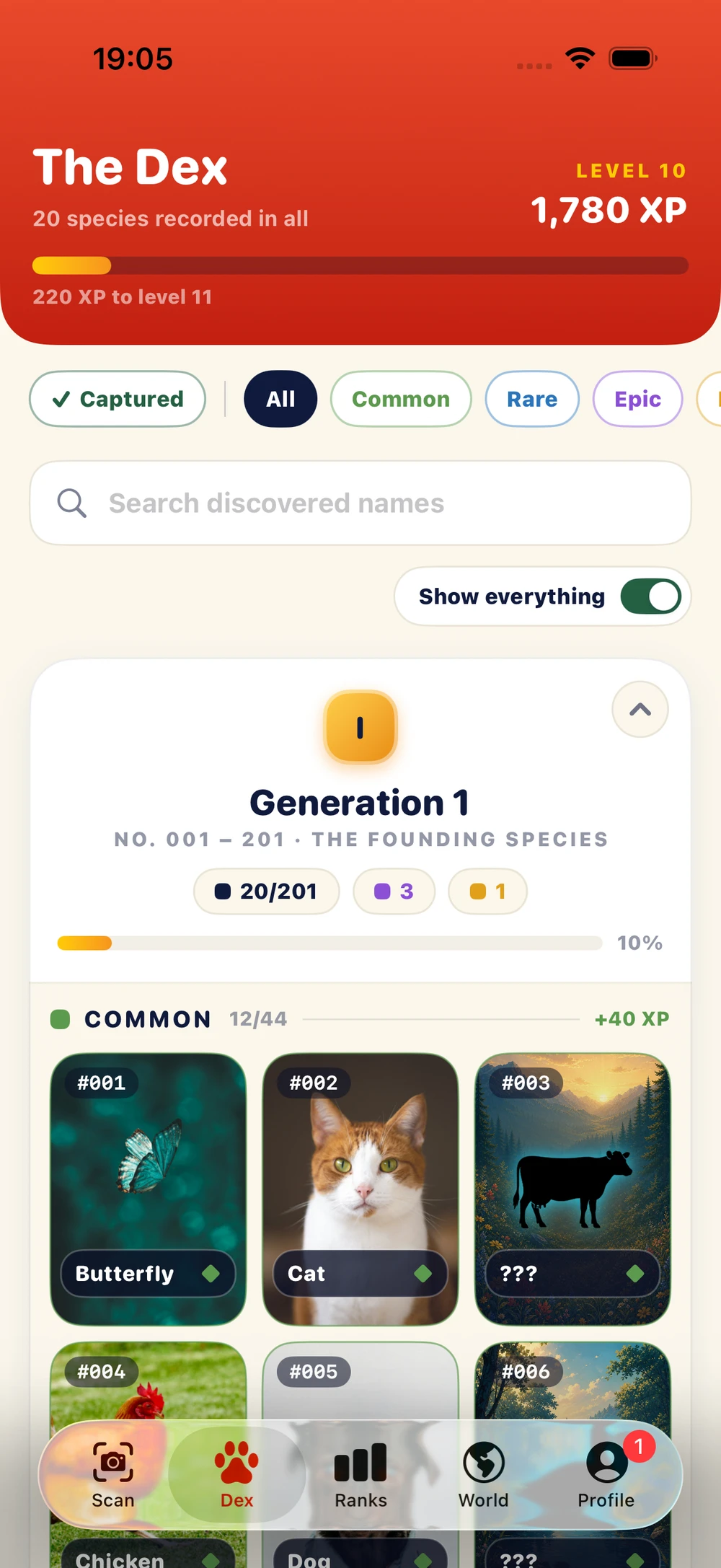 AnimalDex — A collection of your own